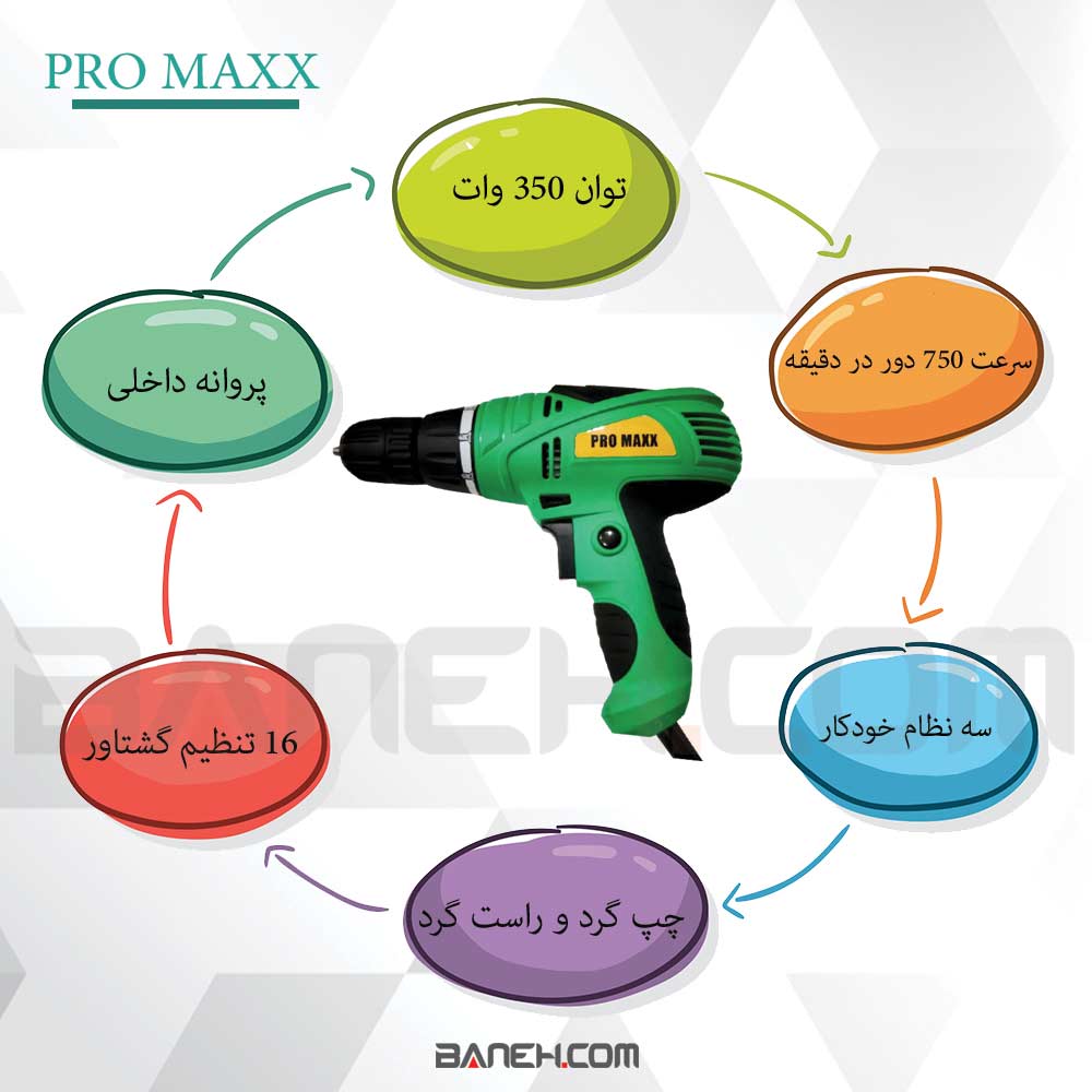 اینفوگرافی دریل Pro Maxx