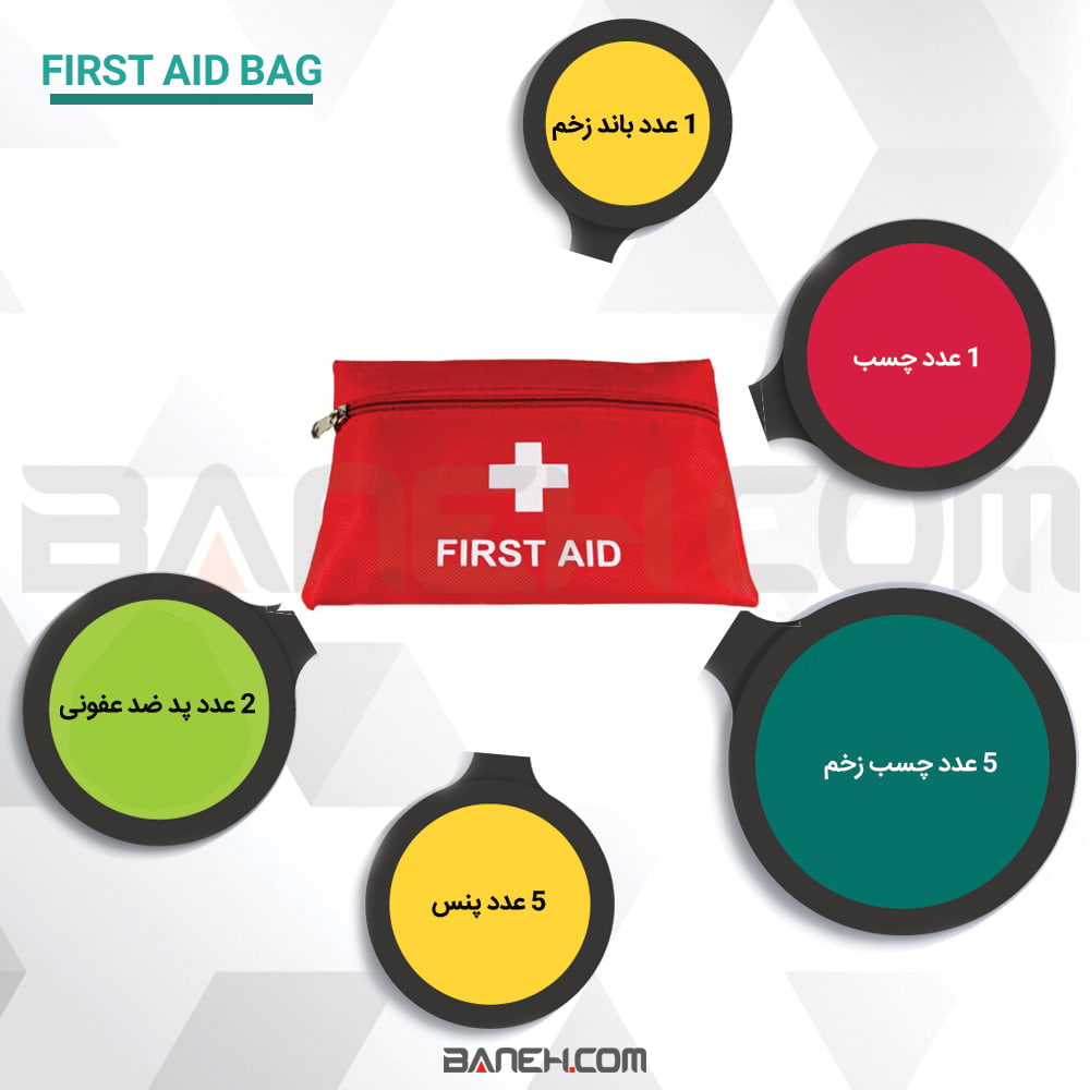 اینفوگرافی قیمت خرید کیف کمک های اولیه First Aid Bag