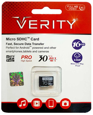 Verity micro SDHC Card
